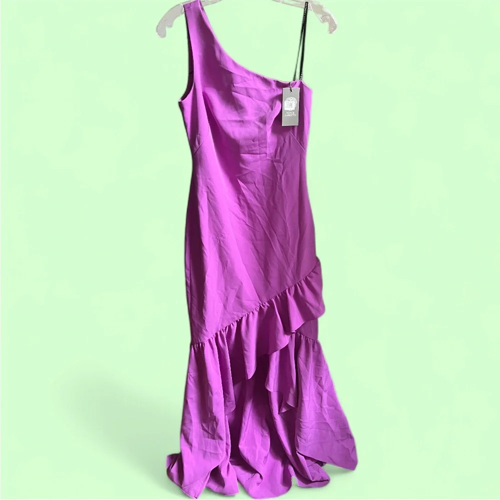 NWT Vince Camuto One Shoulder High/Low Gown - Picture 6 of 11